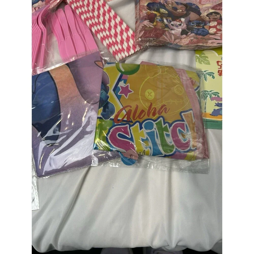 Lilo & Stitch Birthday Party Supplies Set Plates Cups Utensils Decor Tattoos Etc